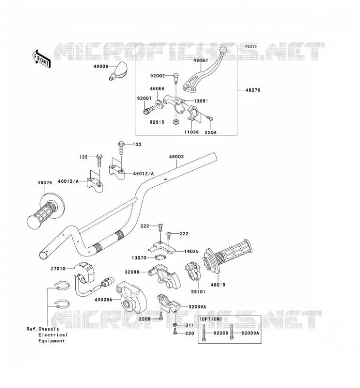 HANDLEBAR Kawasaki TOUT-TERRAIN 110 2008 KLX110  KLX110A8F