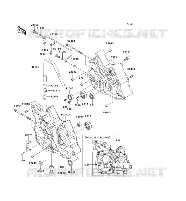 CRANKCASE(S) Kawasaki TOUT-TERRAIN 110 2012 KLX110L  KLX110DCF