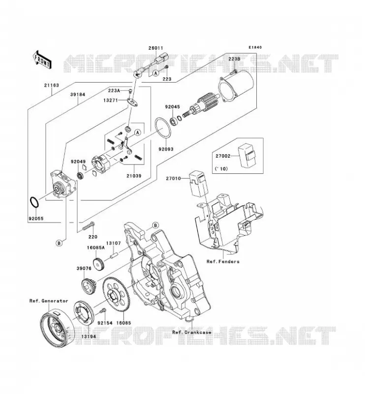 STARTER MOTOR Kawasaki TOUT-TERRAIN 110 2012 KLX110L  KLX110DCF
