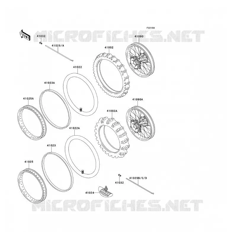TIRES Kawasaki TOUT-TERRAIN 80 1991 KX80  KX80-T1