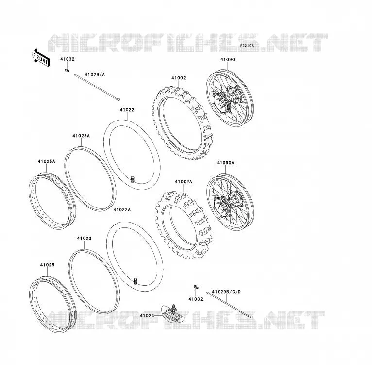 TIRES Kawasaki TOUT-TERRAIN 80 1994 KX80  KX80-V4