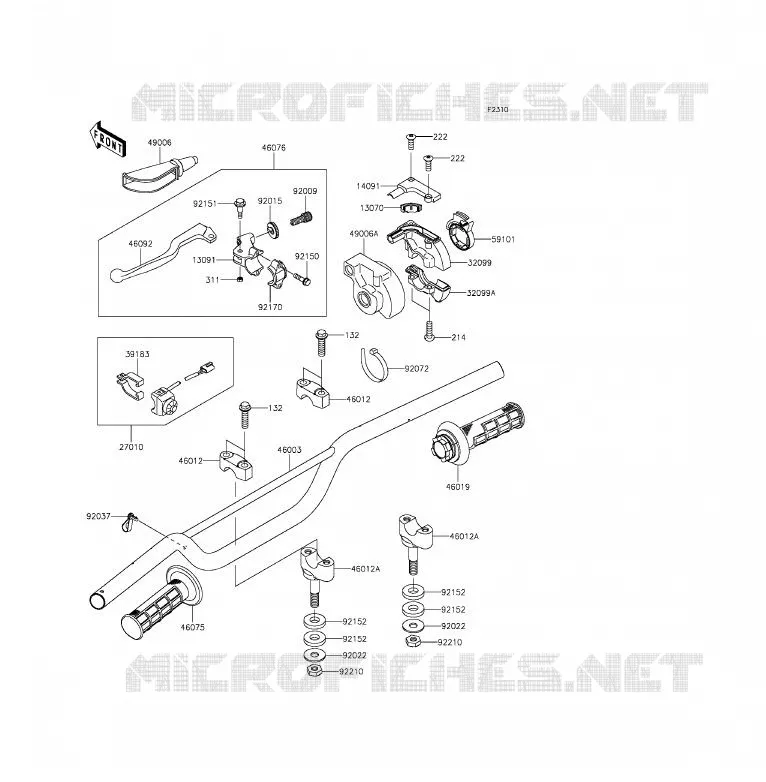 HANDLEBAR Kawasaki TOUT-TERRAIN 85 2014 KX85 - KX85 II  KX85DEF