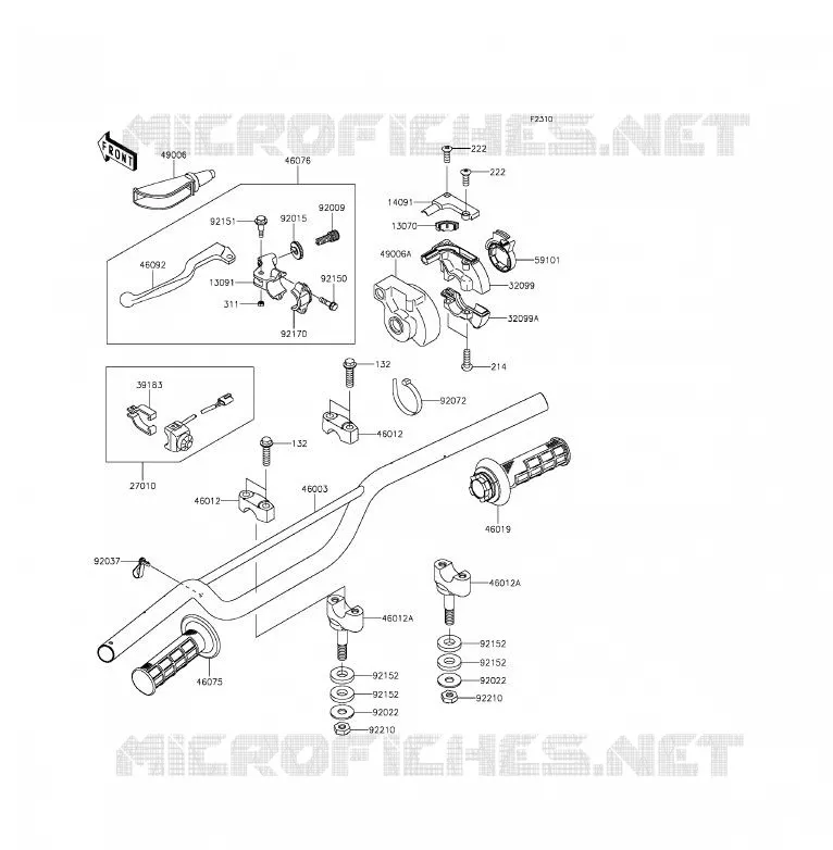 HANDLEBAR Kawasaki TOUT-TERRAIN 85 2015 KX85 - KX85 II  KX85DFF