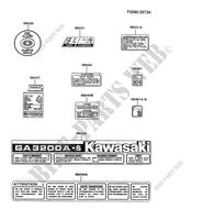 LABELS for Kawasaki GA3200A-S GAH20A