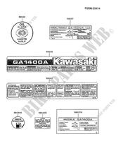 LABELS for Kawasaki GA1400A GAT40A