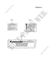 LABELS for Kawasaki FB MOTORS FB460V