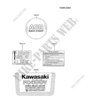 LABELS for Kawasaki FC MOTORS FC400V