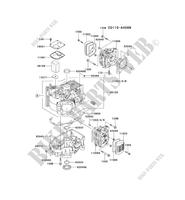 CYLINDER HEAD/CRANKCASE for Kawasaki FH MOTORS FH580V