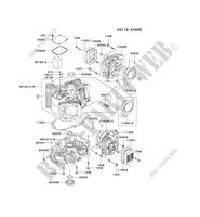 CYLINDER HEAD/CRANKCASE for Kawasaki FH MOTORS FH601V
