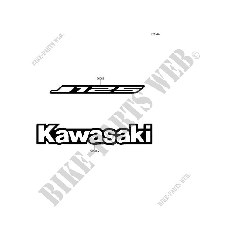 STICKER(WHITE) for Kawasaki J125 2016