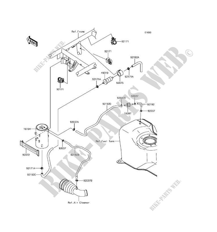 FUEL EVAPORATION SYSTEM for Kawasaki MULE SX 2017