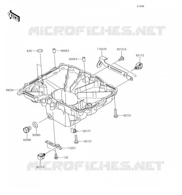 OIL PAN Kawasaki MOTOS 900 2018 Z900RS  ZR900CJF