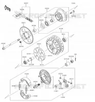 REAR HUB for Kawasaki KLX110L 2018