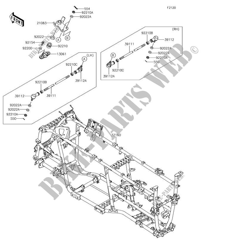 CHASSIS for Kawasaki BRUTE FORCE 750 4X4I EPS 2019