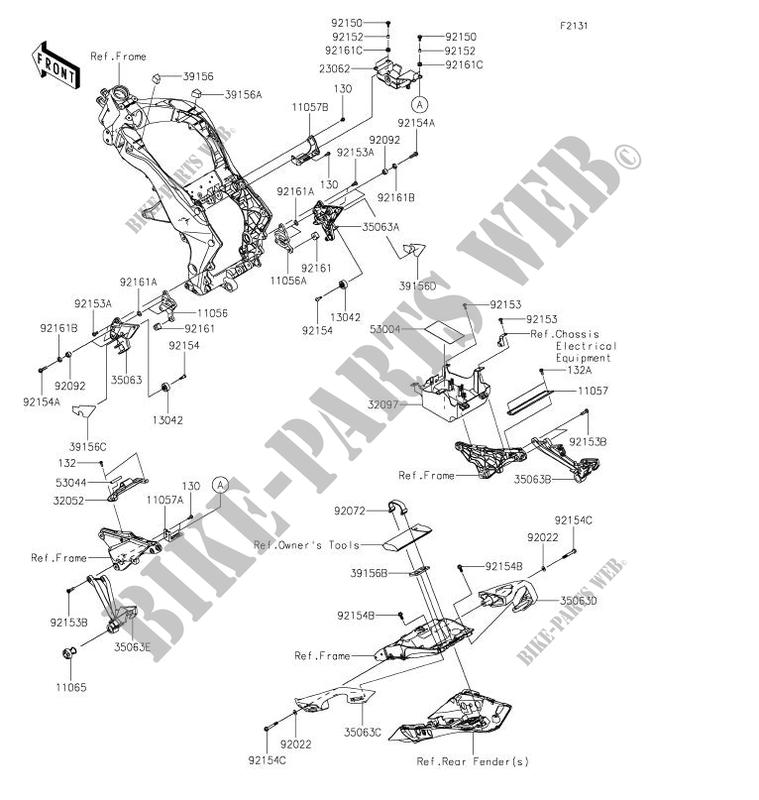 FRAME PARTS (COUVERTURE) for Kawasaki NINJA 1000SX 2021