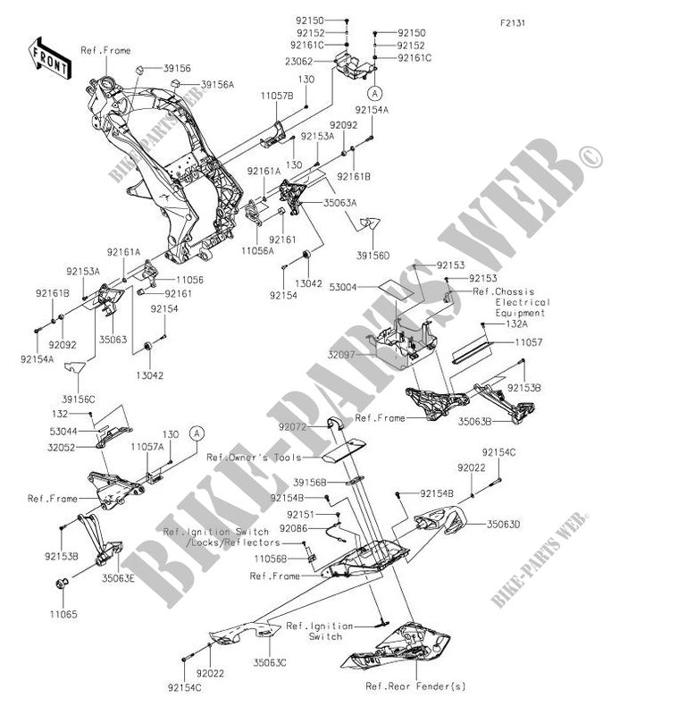 FRAME PARTS (COUVERTURE) for Kawasaki NINJA 1000SX 2021