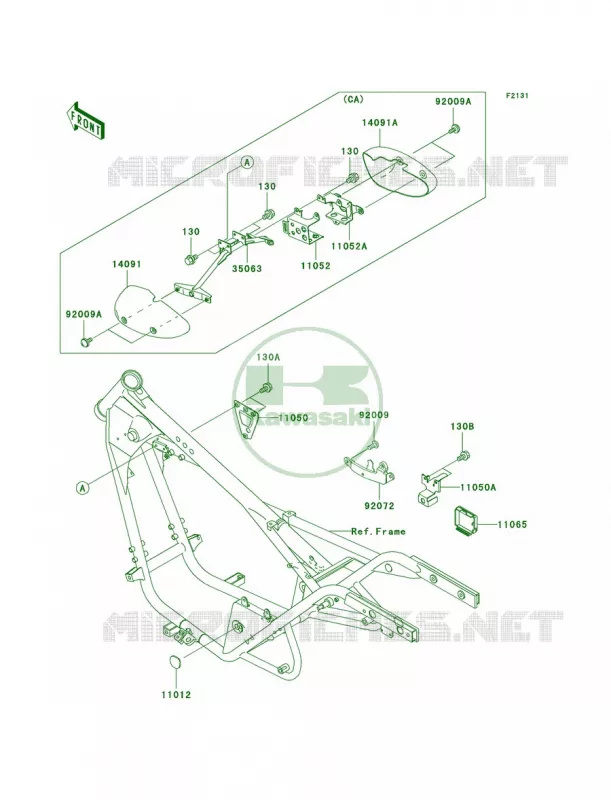 Frame Fittings Kawasaki MOTOS 125 2006 Eliminator 125  BN125A6F