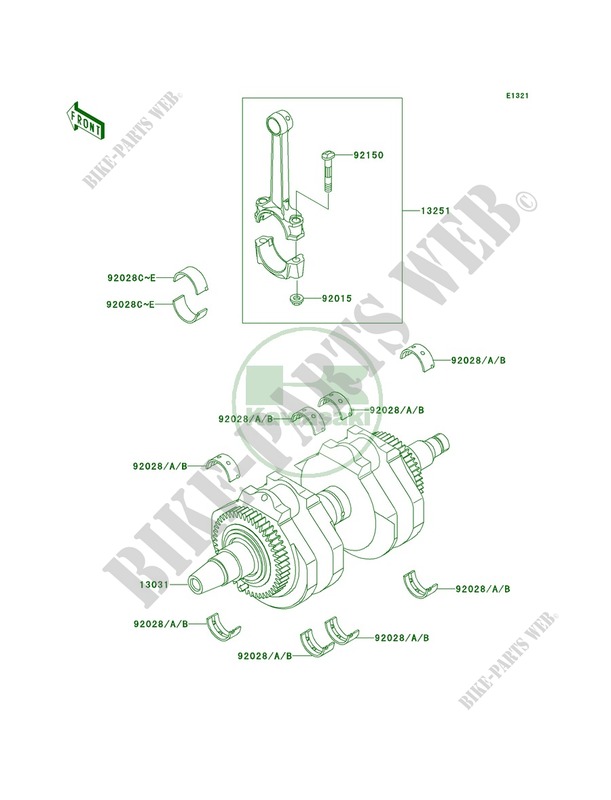 Crankshaft for Kawasaki W650 2000