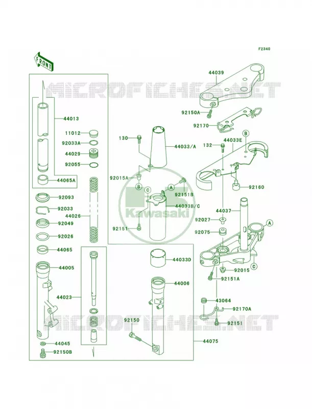 Front Fork Kawasaki MOTOS 1500 1999 Vulcan 1500 Classic  VN1500-E2
