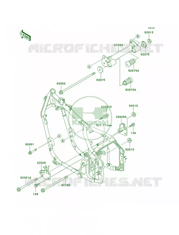 Frame Fittings Kawasaki MOTOS 800 1999 Vulcan 800 Classic  VN800-B4