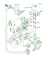 Fuel Evaporative System for Kawasaki Eliminator 250 1988