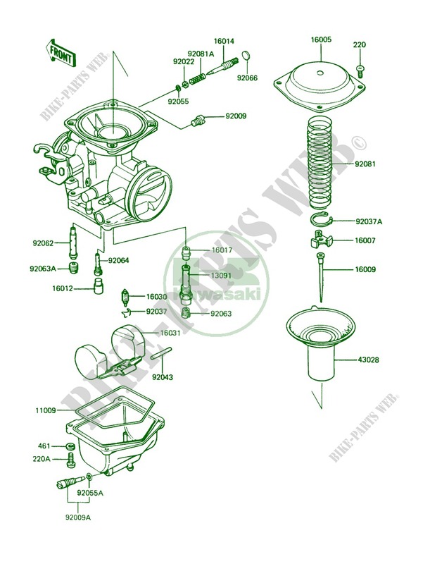Carburetor Parts for Kawasaki LTD 1988