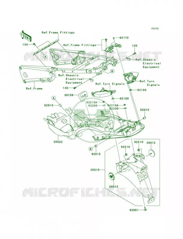 Rear Fenders Kawasaki MOTOS 1400 2014 Ninja ZX-14R  ZX1400EEFA