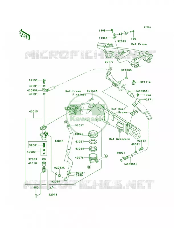Rear Master Cylinder Kawasaki MOTOS 1400 2014 Ninja ZX-14R  ZX1400EEFA