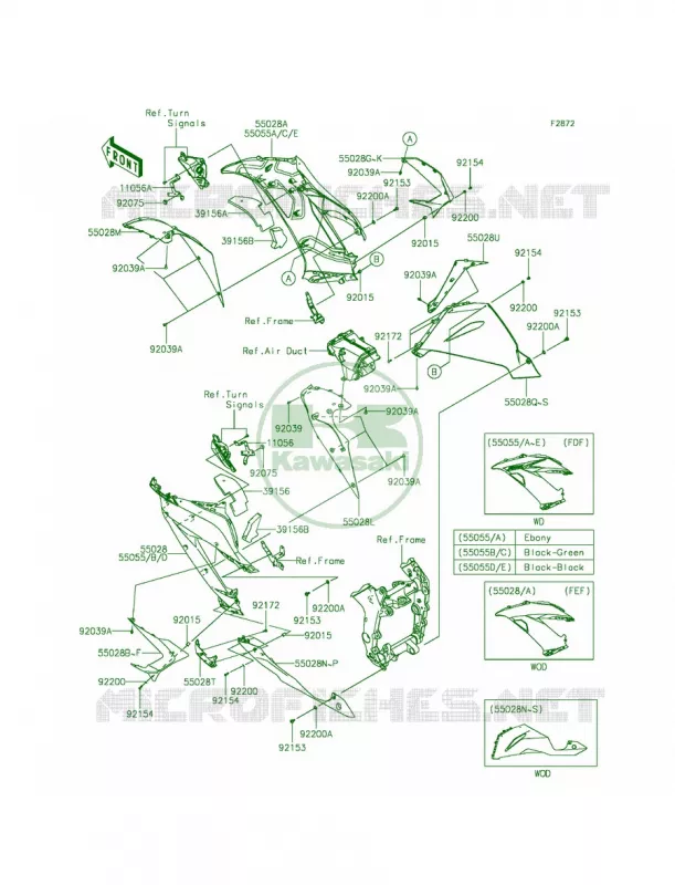 Cowling LowersFDFFEF Kawasaki MOTOS 636 2014 Ninja ZX-6R ABS  ZX636FEF