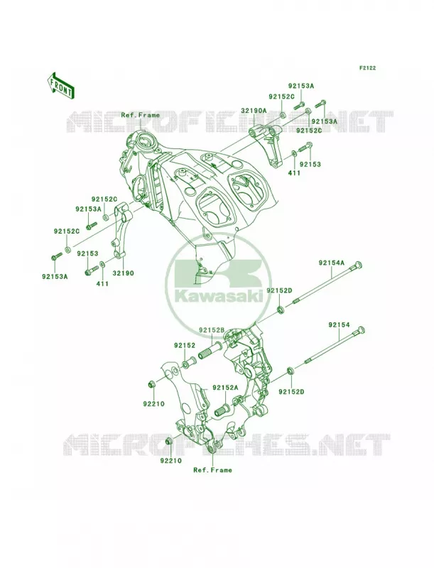 Engine Mount Kawasaki MOTOS 1400 2013 Ninja ZX-14R ABS  ZX1400FDF