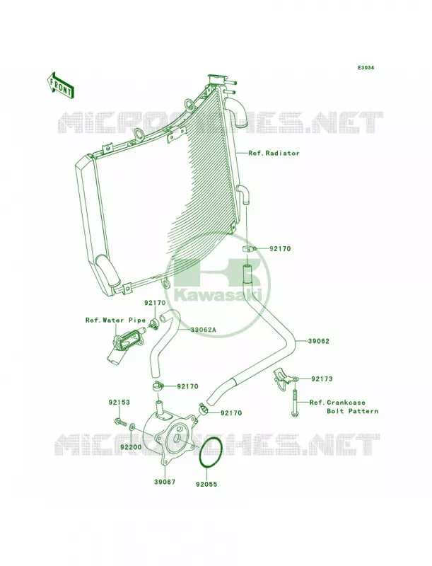 Oil Cooler Kawasaki MOTOS 1400 2013 Ninja ZX-14R ABS  ZX1400FDF