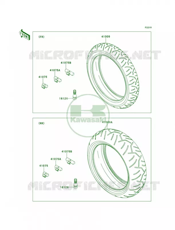 Tires Kawasaki MOTOS 636 2013 Ninja ZX-6R   ZX636EDF