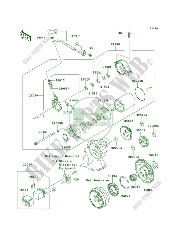 Starter Motor for Kawasaki KLX450R 2014