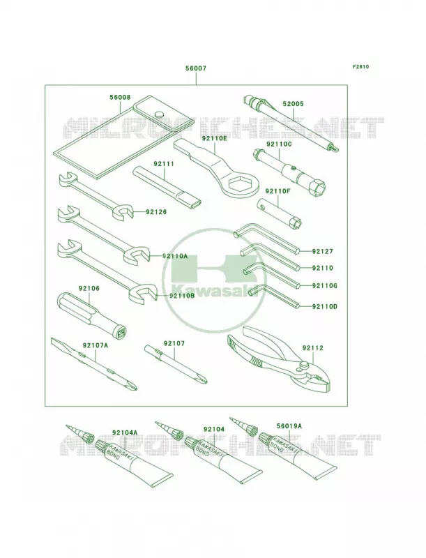 Owner's Tools Kawasaki MOTOS 1200 2000 Ninja ZX-12R  ZX1200-A1