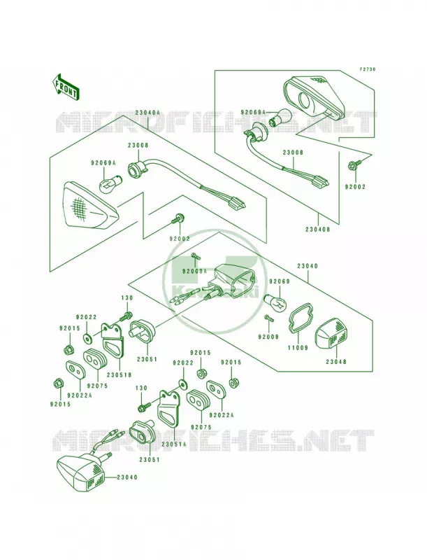 Turn Signal Kawasaki MOTOS 600 1993 Ninja ZX-6  ZX600-D4