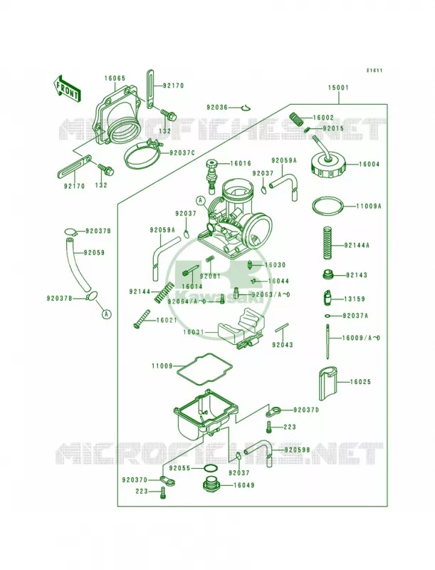 Carburetor Kawasaki MOTOS 200 1999 KDX200  KDX200-H5
