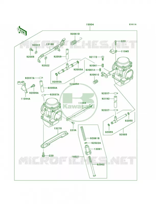 CarburetorD8FD9F Kawasaki MOTOS 500 2006 Ninja 500R  EX500D6F