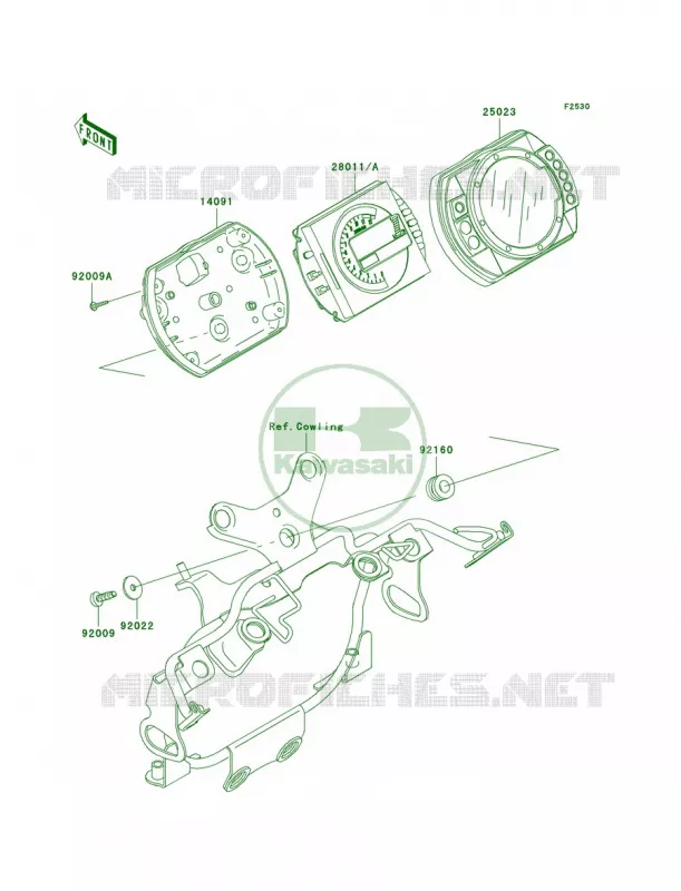 Meters Kawasaki MOTOS 1000 2004 Z1000   ZR1000-A2H