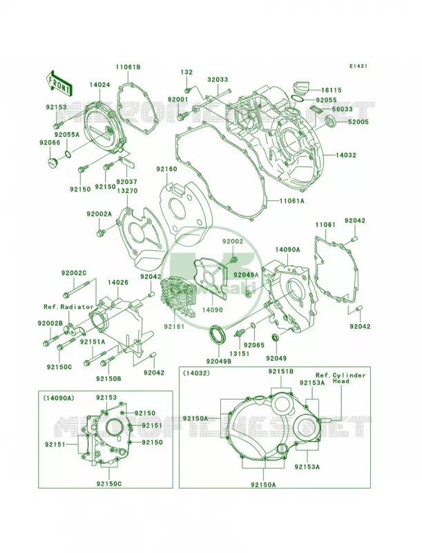 Engine Covers Kawasaki MOTOS 1200 2002 ZZR1200  ZX1200-C1