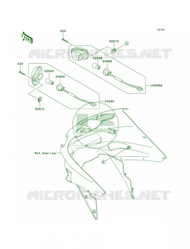 Turn Signals Kawasaki MOTOS 1200 2002 ZZR1200  ZX1200-C1